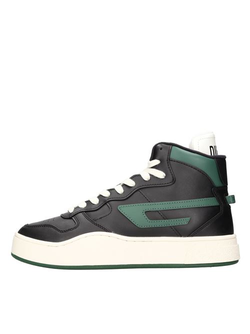 High-top leather sneakers DIESEL | S-UKIYO MIDNERO-VERDE